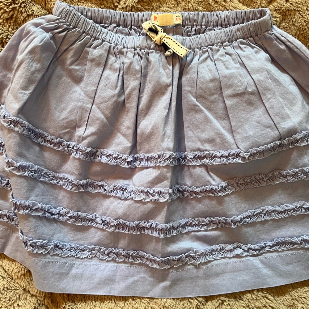 Crewcuts French Blue Ruffle Skirt